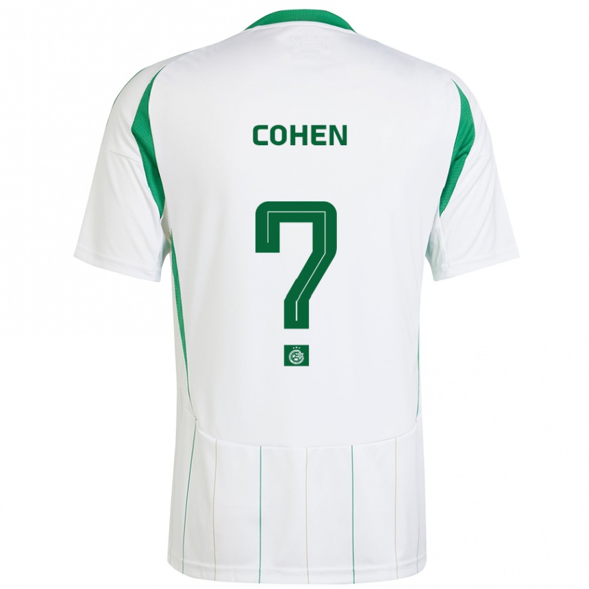 Kinder Fußball Sarel Shlomo Cohen #0 Weiß Grün Auswärtstrikot Trikot 2024/25 T-Shirt Luxemburg