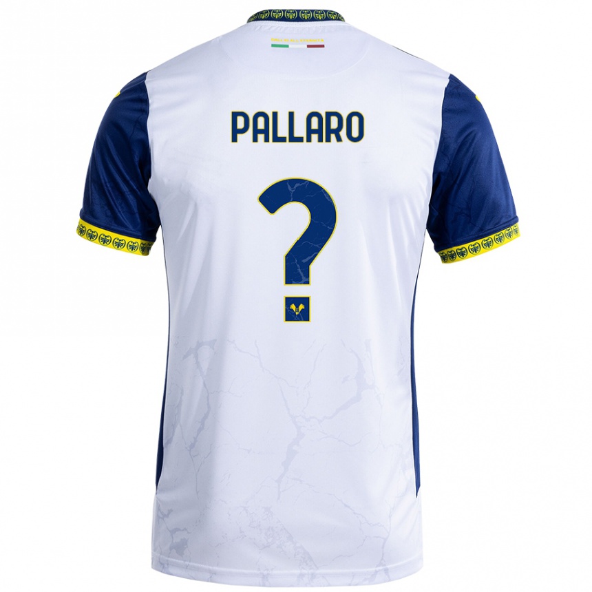 Kinder Fußball Alessandro Pallaro #0 Weiß Blau Auswärtstrikot Trikot 2024/25 T-Shirt Luxemburg