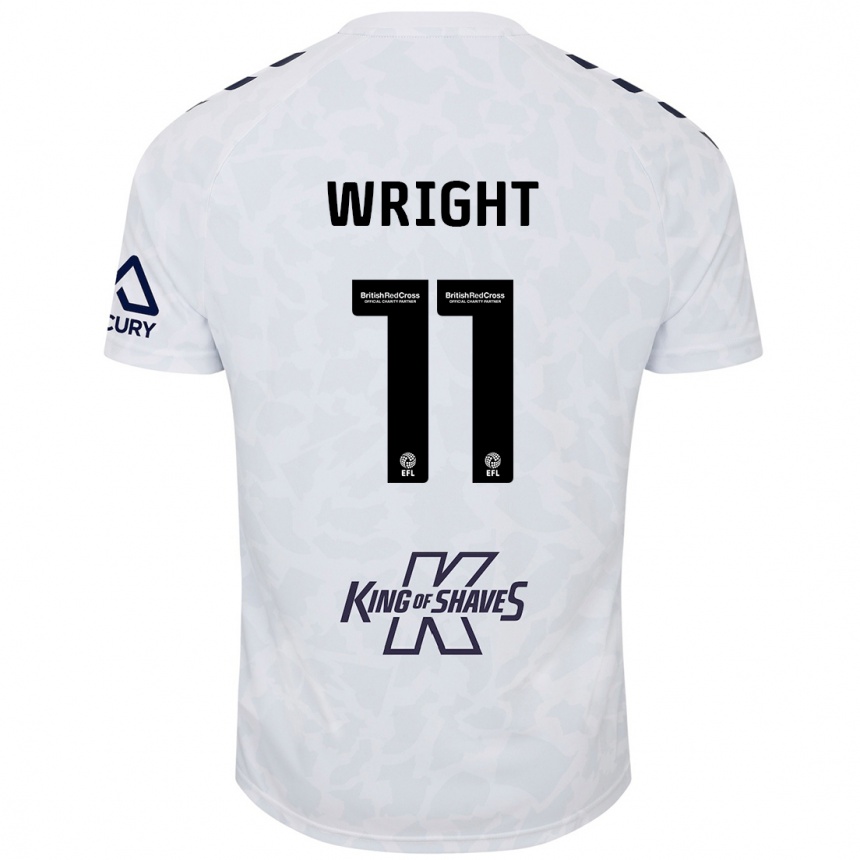 Kinder Fußball Haji Wright #11 Weiß Auswärtstrikot Trikot 2024/25 T-Shirt Luxemburg