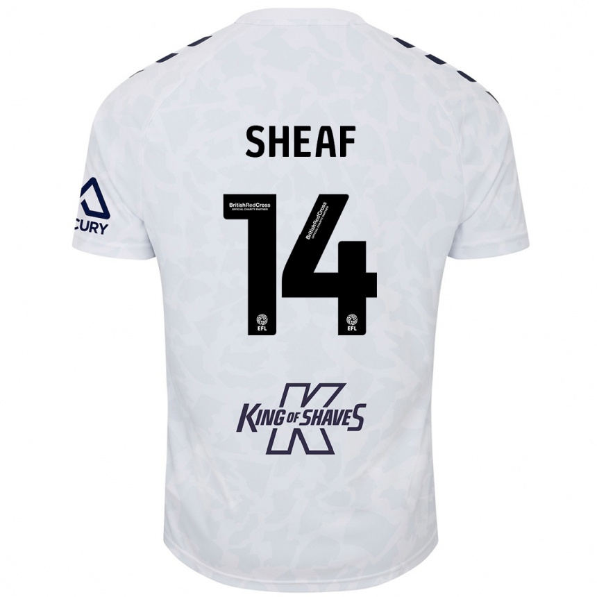 Kinder Fußball Ben Sheaf #14 Weiß Auswärtstrikot Trikot 2024/25 T-Shirt Luxemburg