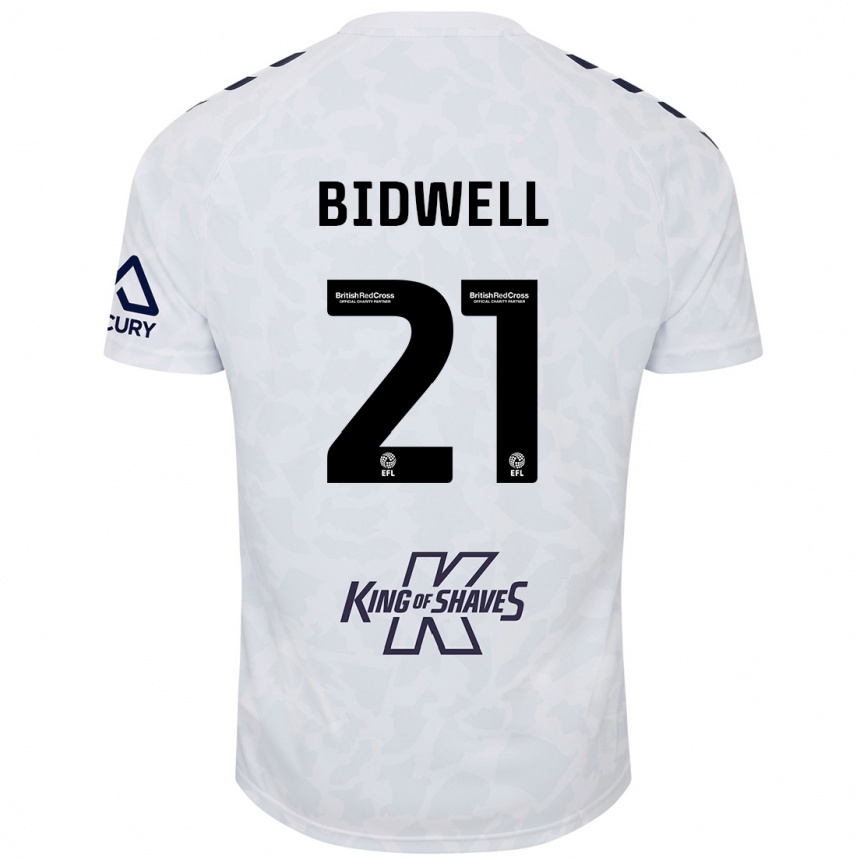 Kinder Fußball Jake Bidwell #21 Weiß Auswärtstrikot Trikot 2024/25 T-Shirt Luxemburg