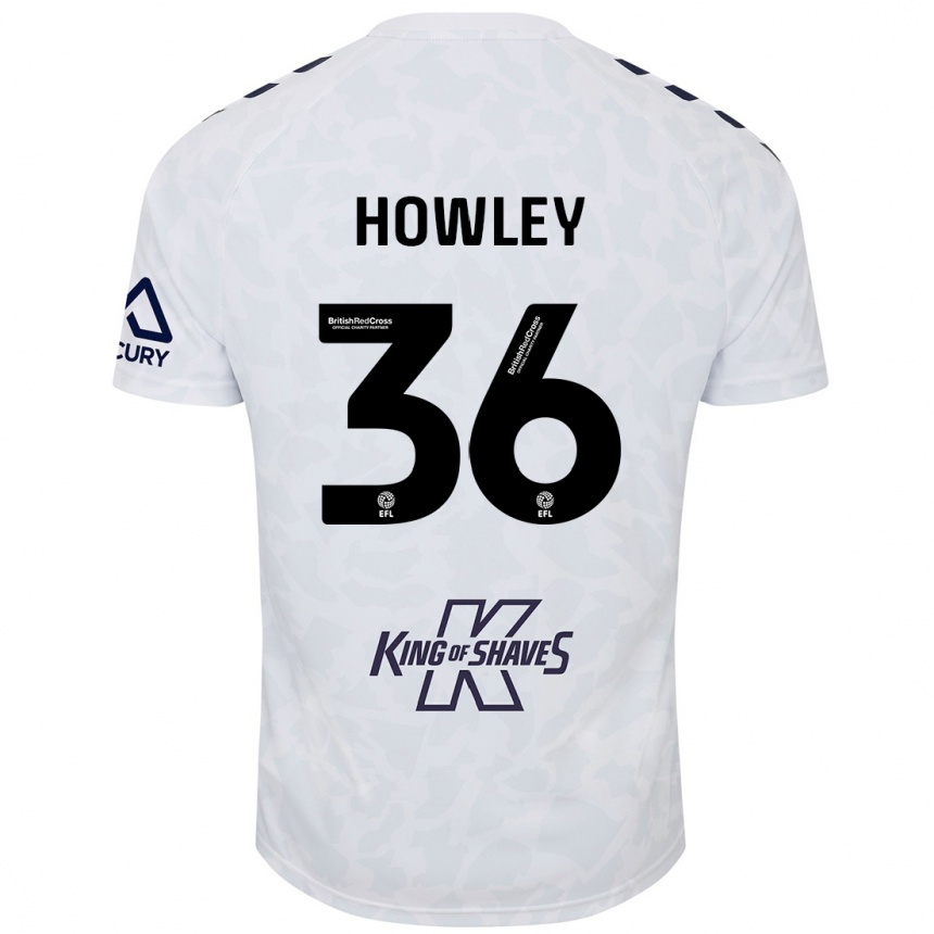 Kinder Fußball Ryan Howley #36 Weiß Auswärtstrikot Trikot 2024/25 T-Shirt Luxemburg