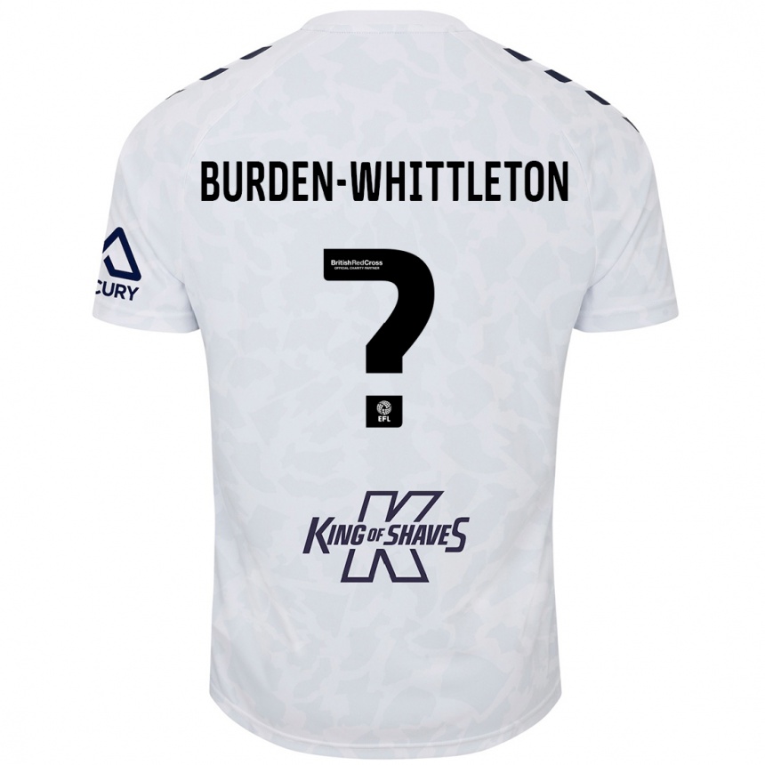 Kinder Fußball Charlie Burden-Whittleton #0 Weiß Auswärtstrikot Trikot 2024/25 T-Shirt Luxemburg