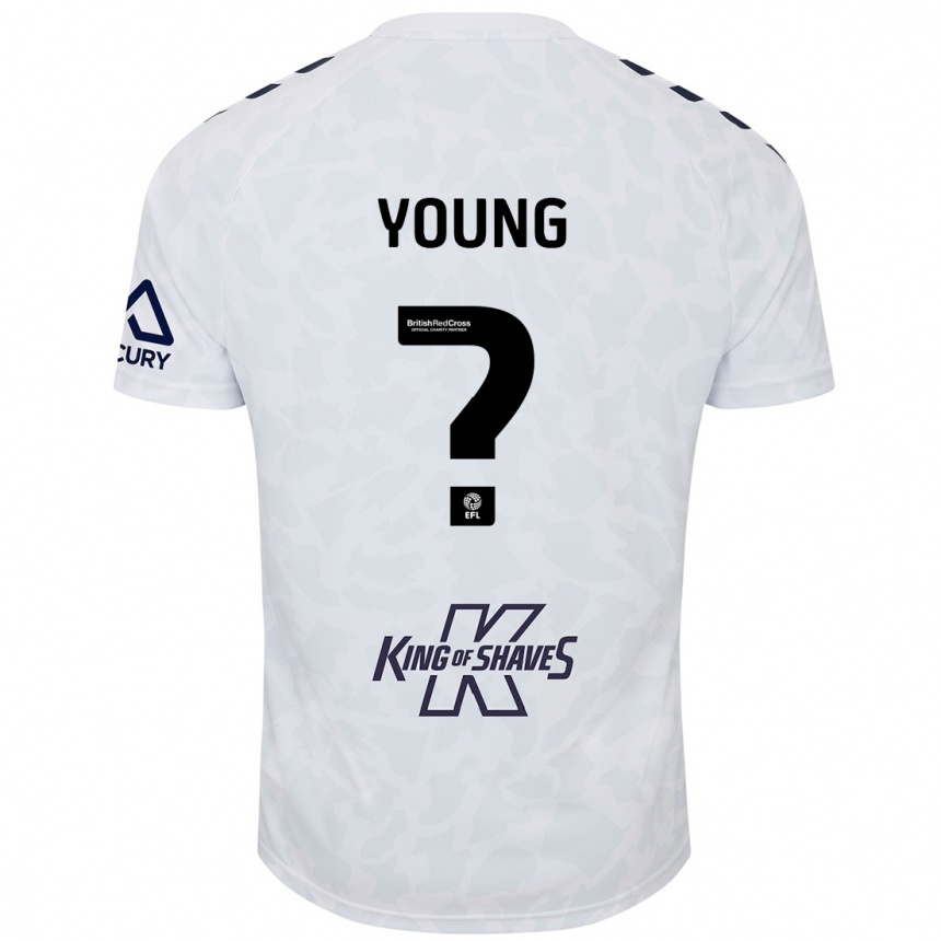 Kinder Fußball Shay Young #0 Weiß Auswärtstrikot Trikot 2024/25 T-Shirt Luxemburg