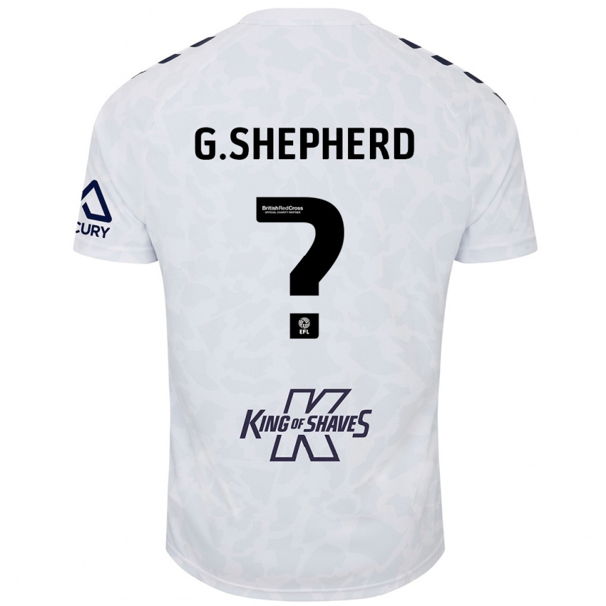 Kinder Fußball George Shepherd #0 Weiß Auswärtstrikot Trikot 2024/25 T-Shirt Luxemburg