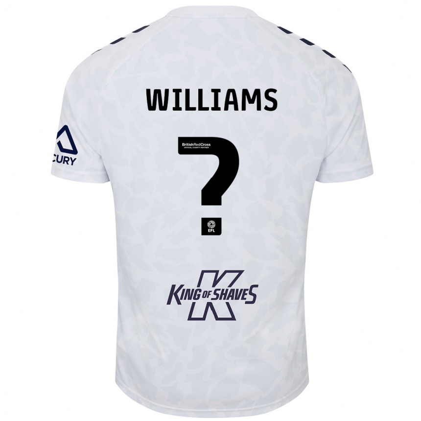 Kinder Fußball Thomas Williams #0 Weiß Auswärtstrikot Trikot 2024/25 T-Shirt Luxemburg