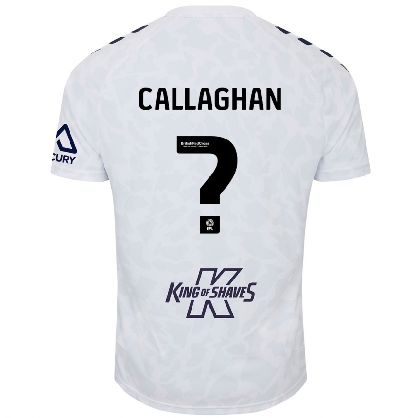 Kinder Fußball Charlie Callaghan #0 Weiß Auswärtstrikot Trikot 2024/25 T-Shirt Luxemburg