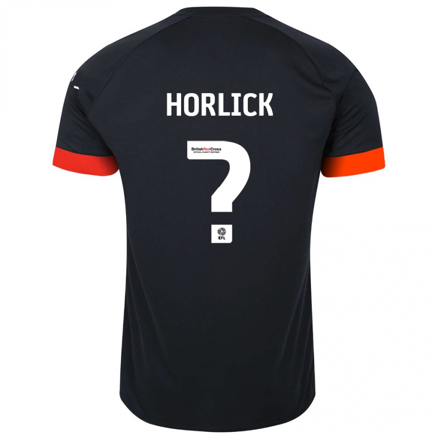 Kinder Fußball Jameson Horlick #0 Schwarz Orange Auswärtstrikot Trikot 2024/25 T-Shirt Luxemburg