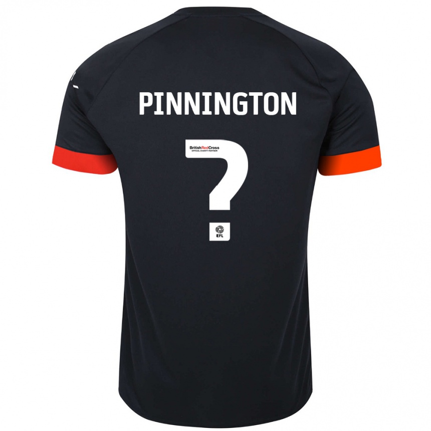 Kinder Fußball Jacob Pinnington #0 Schwarz Orange Auswärtstrikot Trikot 2024/25 T-Shirt Luxemburg