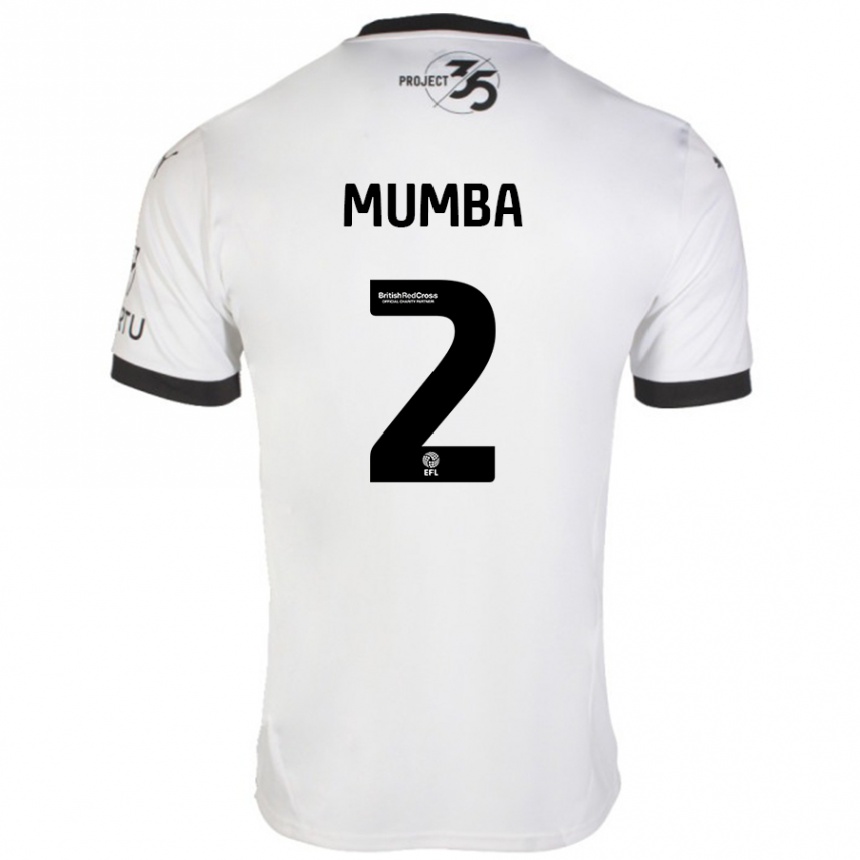 Kinder Fußball Bali Mumba #2 Weiß Schwarz Auswärtstrikot Trikot 2024/25 T-Shirt Luxemburg