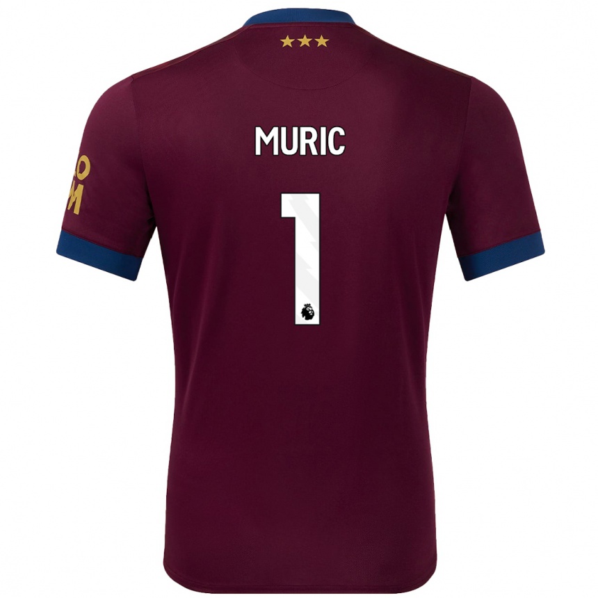 Kinder Fußball Arijanet Muric #1 Braun Auswärtstrikot Trikot 2024/25 T-Shirt Luxemburg