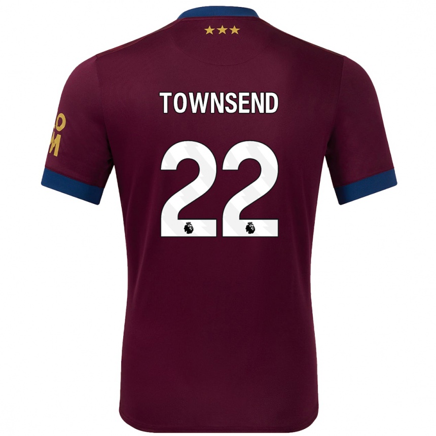 Kinder Fußball Conor Townsend #22 Braun Auswärtstrikot Trikot 2024/25 T-Shirt Luxemburg