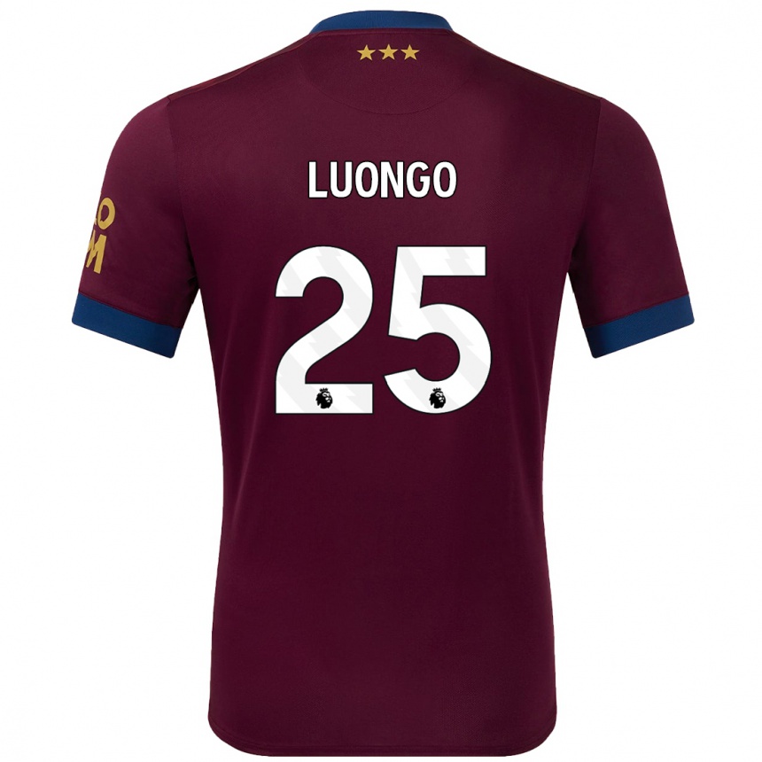 Kinder Fußball Massimo Luongo #25 Braun Auswärtstrikot Trikot 2024/25 T-Shirt Luxemburg