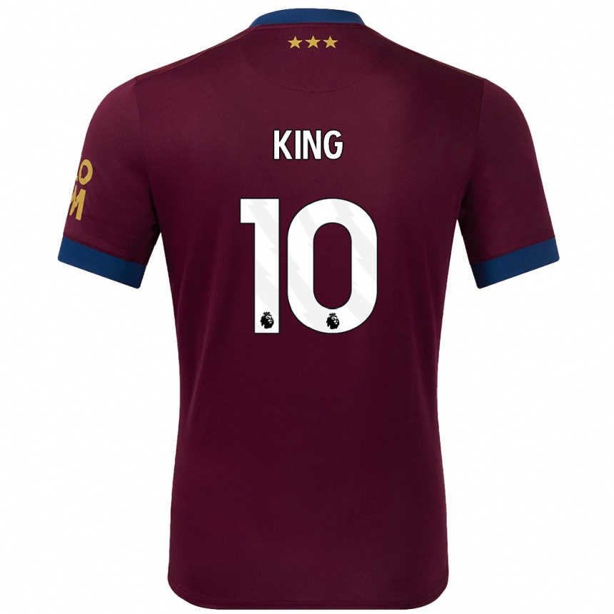 Kinder Fußball Eloise King #10 Braun Auswärtstrikot Trikot 2024/25 T-Shirt Luxemburg