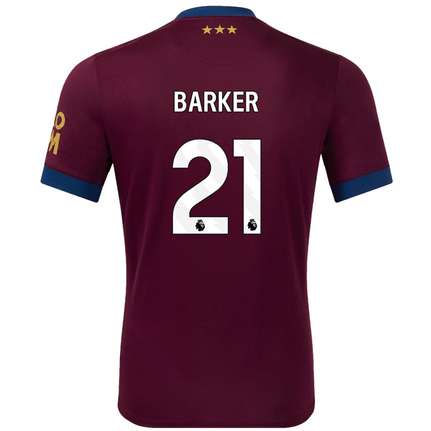 Kinder Fußball Maisy Barker #21 Braun Auswärtstrikot Trikot 2024/25 T-Shirt Luxemburg