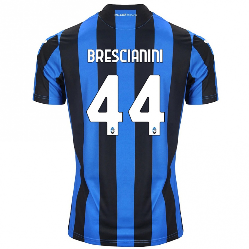 Herren Fußball Marco Brescianini #44 Blau Schwarz Heimtrikot Trikot 2024/25 T-Shirt Luxemburg