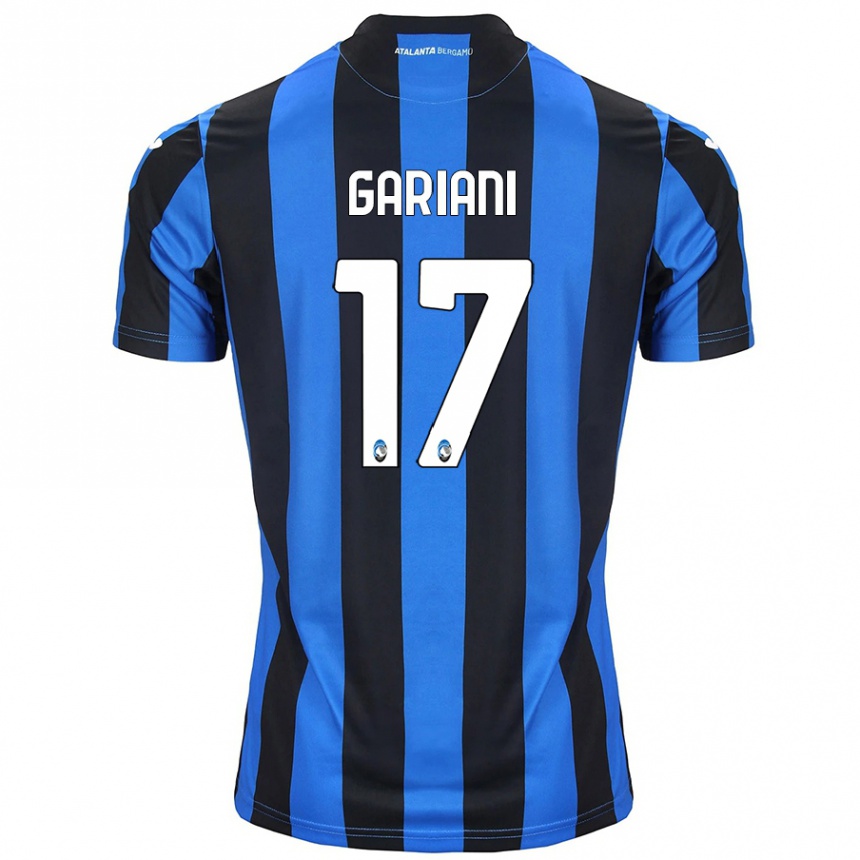 Herren Fußball Niccolò Gariani #17 Blau Schwarz Heimtrikot Trikot 2024/25 T-Shirt Luxemburg