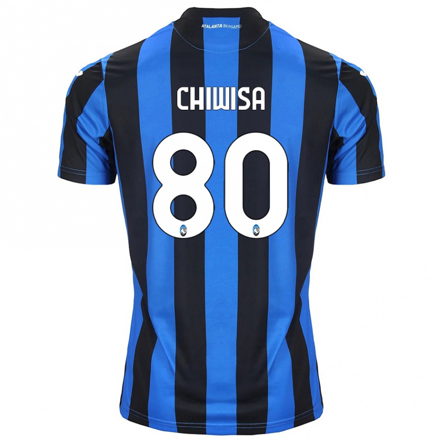 Herren Fußball Mannah Chiwisa #80 Blau Schwarz Heimtrikot Trikot 2024/25 T-Shirt Luxemburg