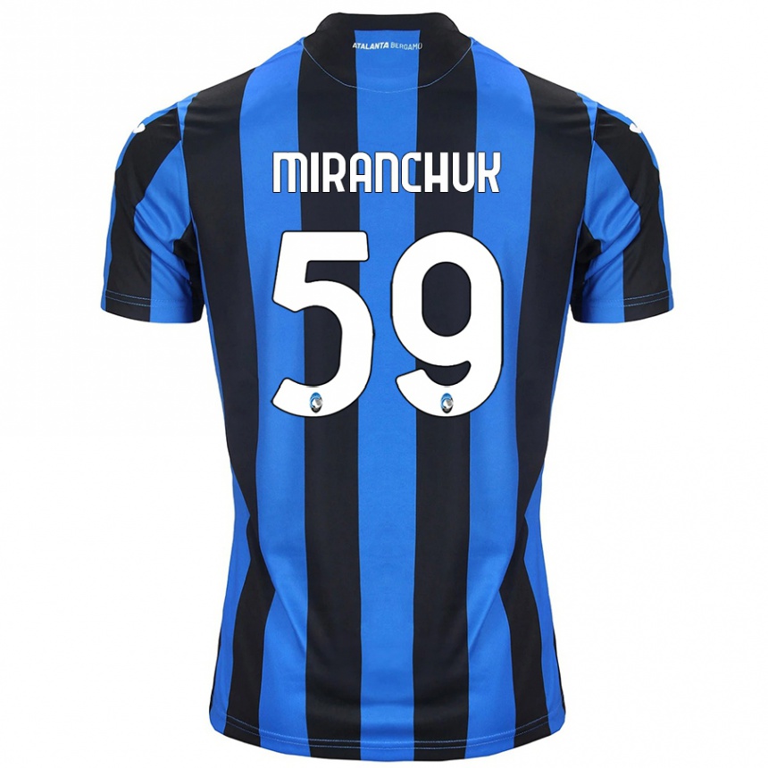 Herren Fußball Aleksey Miranchuk #59 Blau Schwarz Heimtrikot Trikot 2024/25 T-Shirt Luxemburg