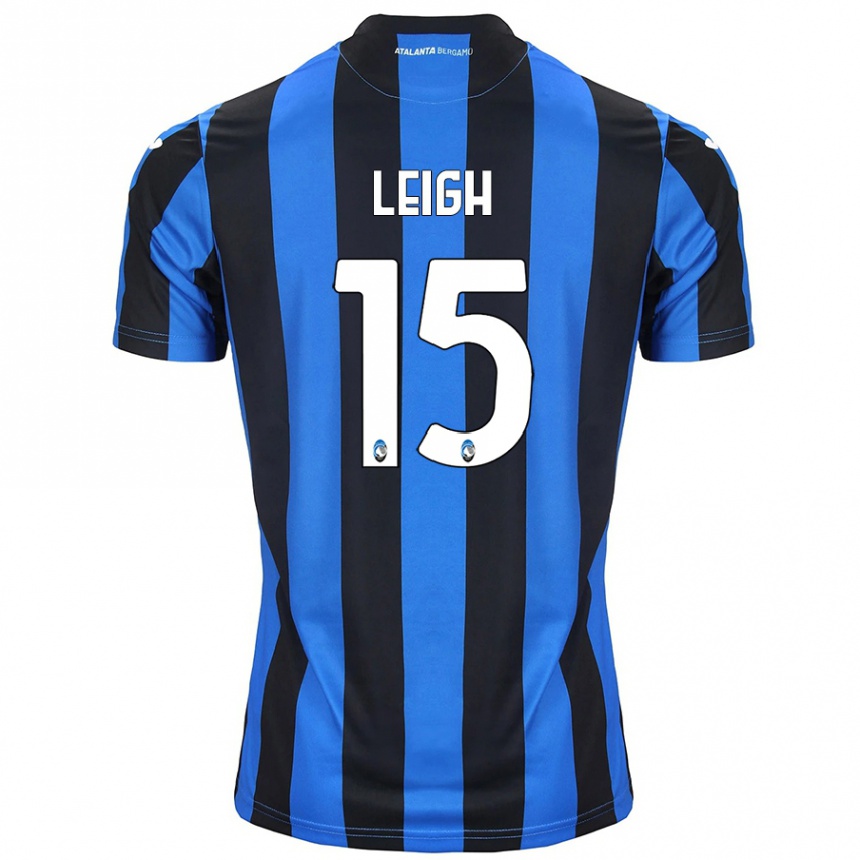 Herren Fußball Adrienne Leigh #15 Blau Schwarz Heimtrikot Trikot 2024/25 T-Shirt Luxemburg