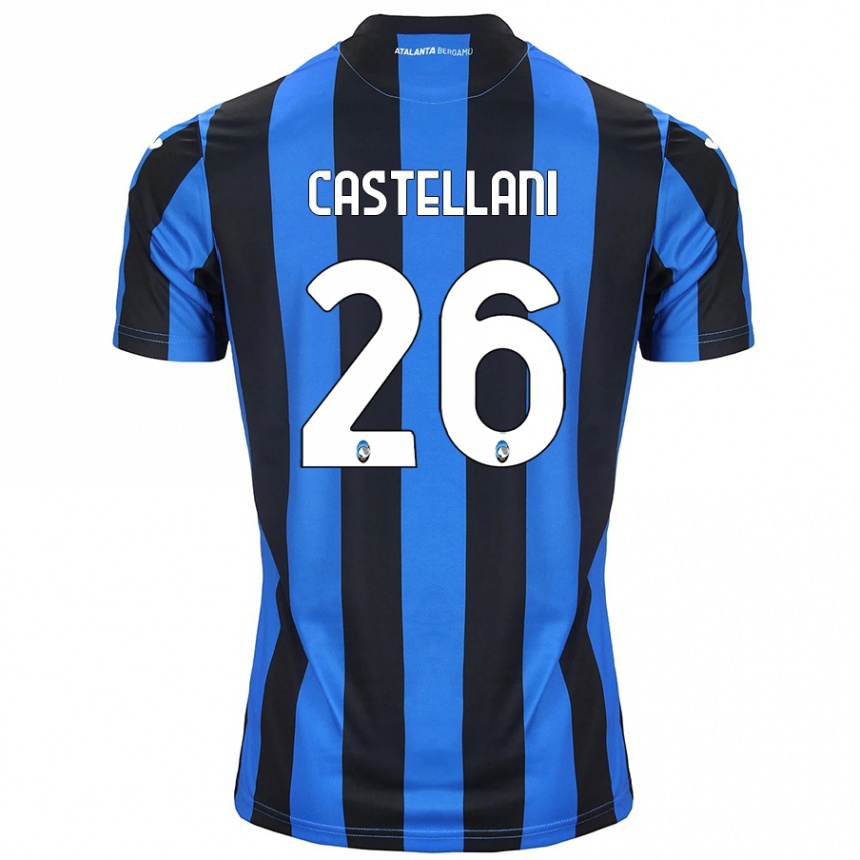 Herren Fußball Eleonora Castellani #26 Blau Schwarz Heimtrikot Trikot 2024/25 T-Shirt Luxemburg