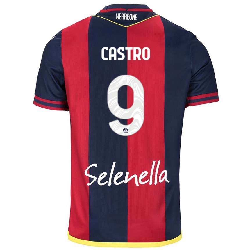 Herren Fußball Santiago Castro #9 Rot Königsblau Heimtrikot Trikot 2024/25 T-Shirt Luxemburg