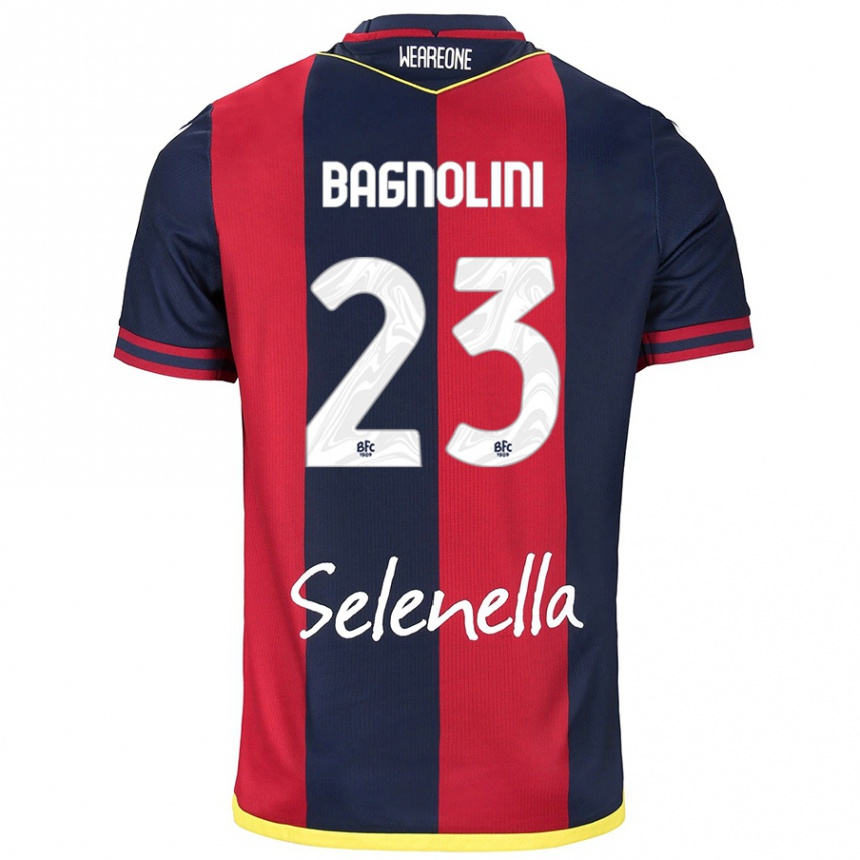 Herren Fußball Nicola Bagnolini #23 Rot Königsblau Heimtrikot Trikot 2024/25 T-Shirt Luxemburg