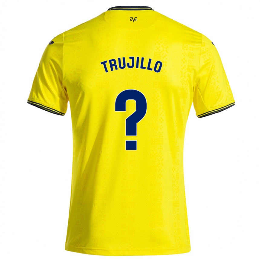 Herren Fußball Jairo Trujillo #0 Gelb Schwarz Heimtrikot Trikot 2024/25 T-Shirt Luxemburg