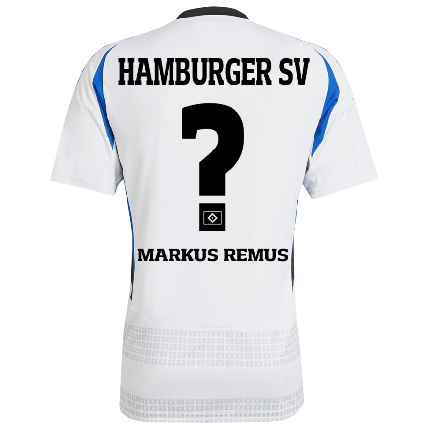 Herren Fußball Markus Remus #0 Weiß Blau Heimtrikot Trikot 2024/25 T-Shirt Luxemburg