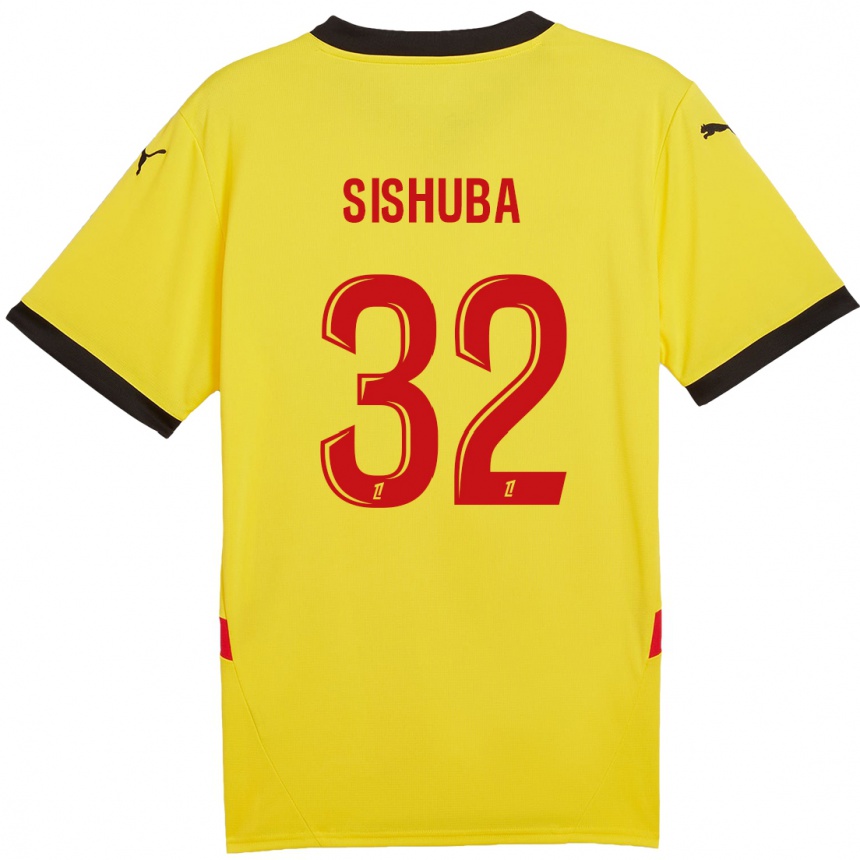 Herren Fußball Ayanda Sishuba #32 Gelb Rot Heimtrikot Trikot 2024/25 T-Shirt Luxemburg