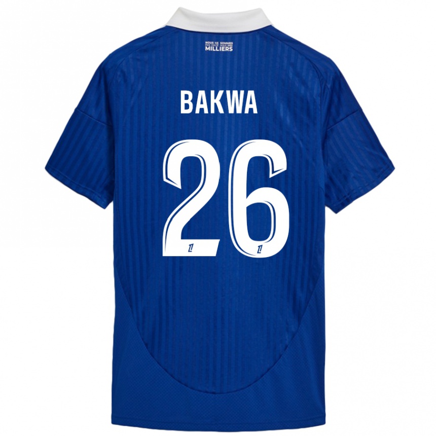 Herren Fußball Dilane Bakwa #26 Blau Weiß Heimtrikot Trikot 2024/25 T-Shirt Luxemburg