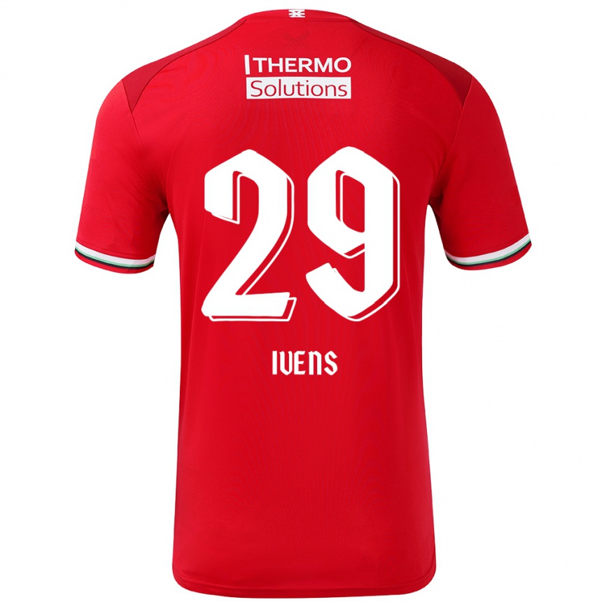 Herren Fußball Rose Ivens #29 Rot Weiß Heimtrikot Trikot 2024/25 T-Shirt Luxemburg