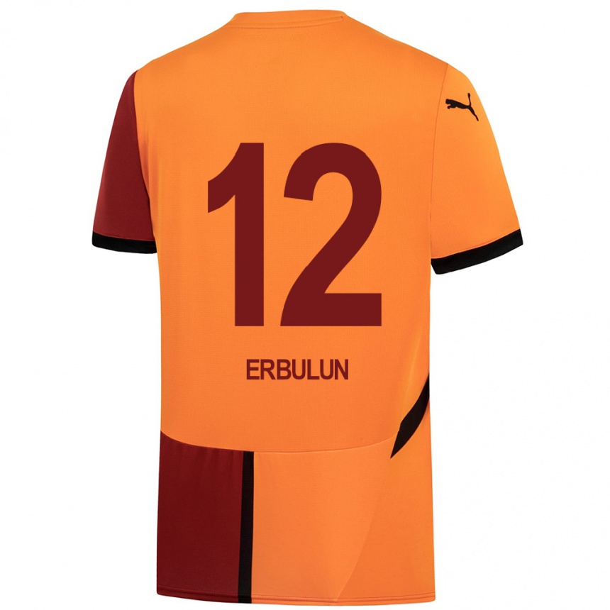 Herren Fußball Helin Erbulun #12 Gelb Rot Heimtrikot Trikot 2024/25 T-Shirt Luxemburg