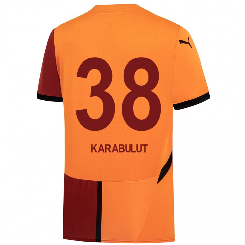 Herren Fußball Arzu Karabulut #38 Gelb Rot Heimtrikot Trikot 2024/25 T-Shirt Luxemburg