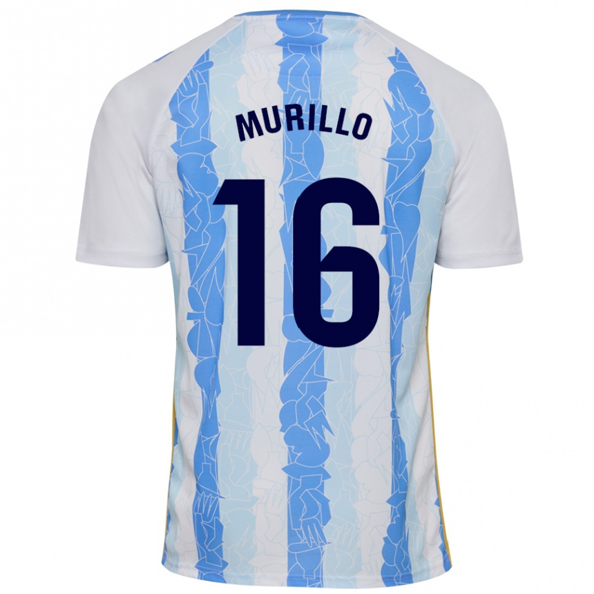 Herren Fußball Diego Murillo #16 Weiß Blau Heimtrikot Trikot 2024/25 T-Shirt Luxemburg