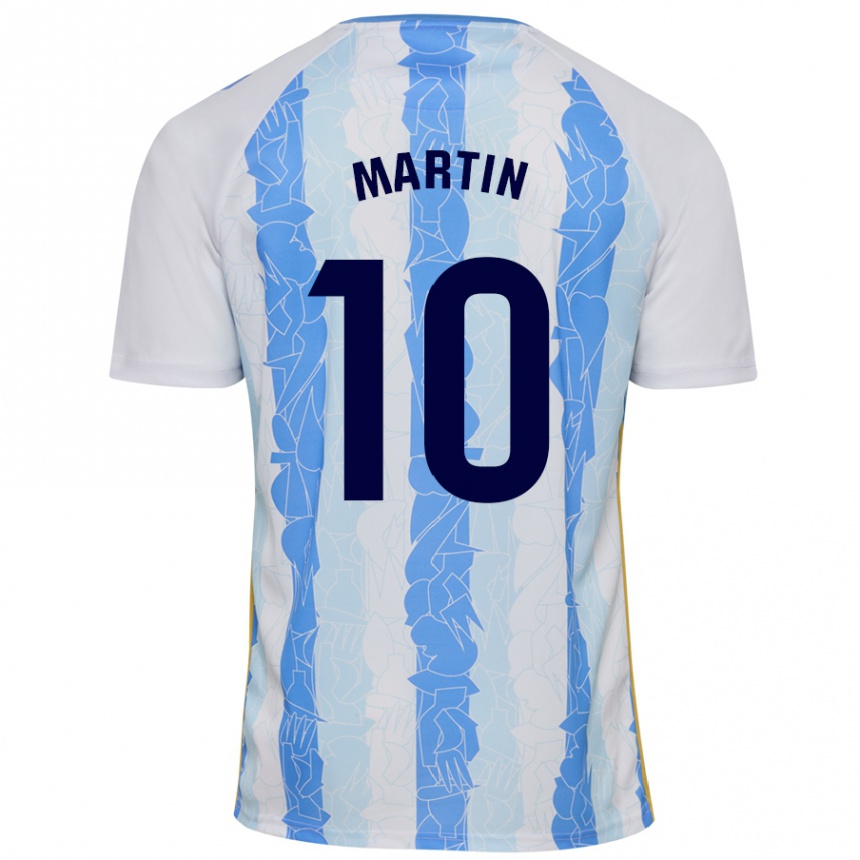 Herren Fußball Jesús Martín #10 Weiß Blau Heimtrikot Trikot 2024/25 T-Shirt Luxemburg