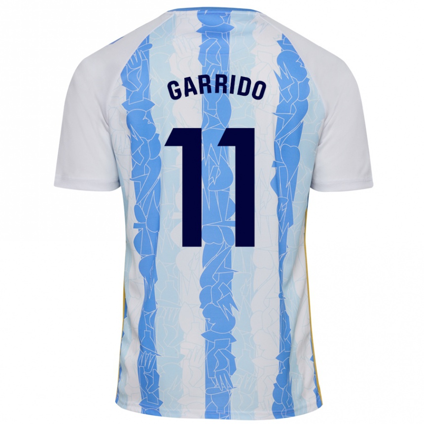 Herren Fußball Rafael Garrido #11 Weiß Blau Heimtrikot Trikot 2024/25 T-Shirt Luxemburg