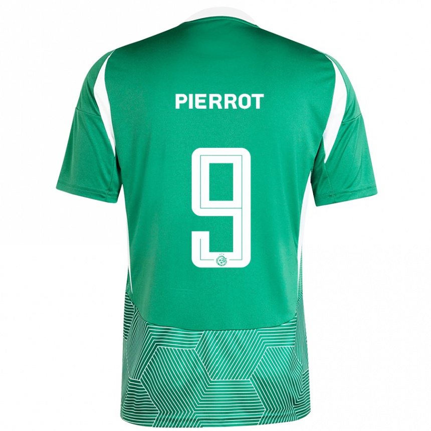 Herren Fußball Frantzdy Pierrot #9 Grün Weiß Heimtrikot Trikot 2024/25 T-Shirt Luxemburg