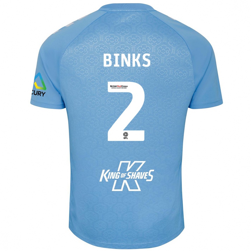 Herren Fußball Luis Binks #2 Blau Weiß Heimtrikot Trikot 2024/25 T-Shirt Luxemburg