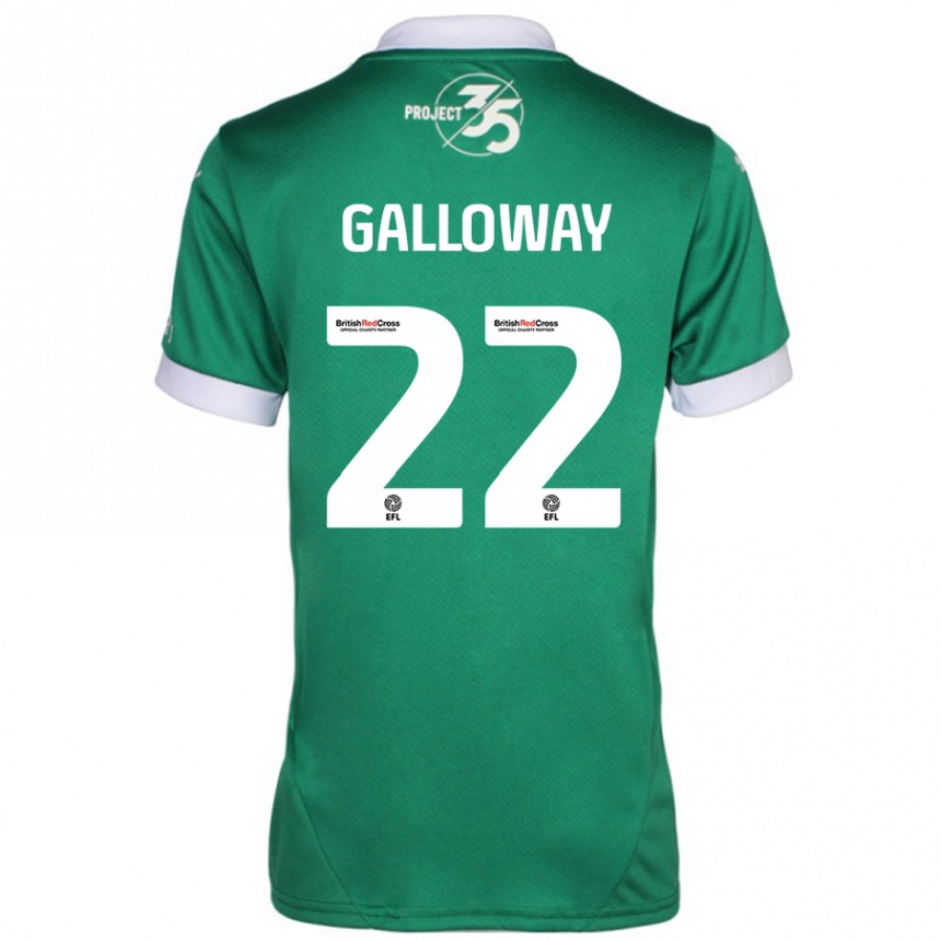 Herren Fußball Brendan Galloway #22 Grün Weiß Heimtrikot Trikot 2024/25 T-Shirt Luxemburg