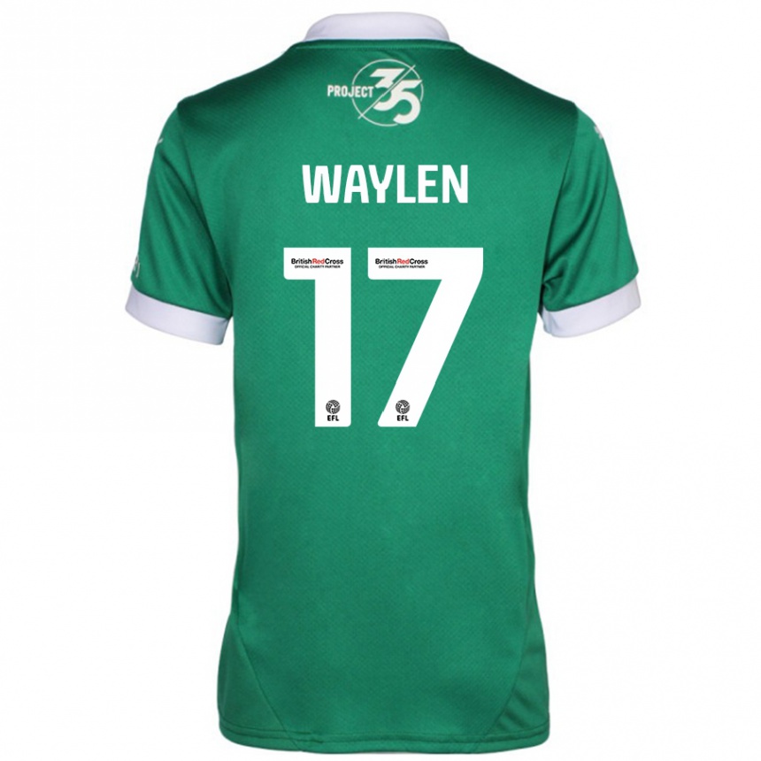 Herren Fußball Libby Waylen #17 Grün Weiß Heimtrikot Trikot 2024/25 T-Shirt Luxemburg