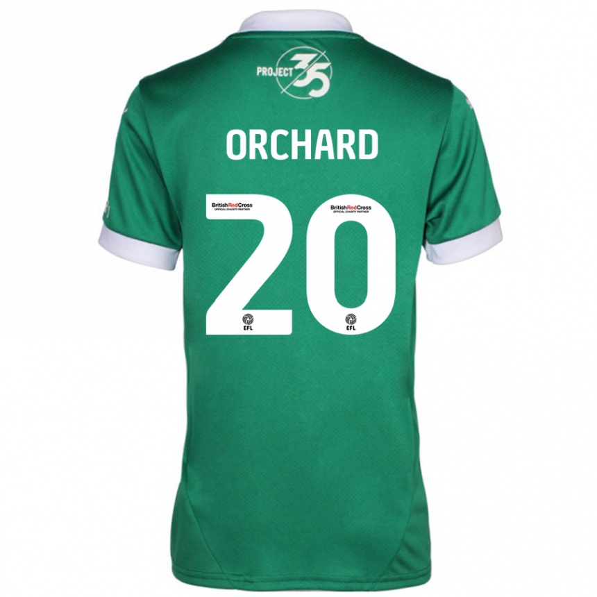 Herren Fußball Fern Orchard #20 Grün Weiß Heimtrikot Trikot 2024/25 T-Shirt Luxemburg