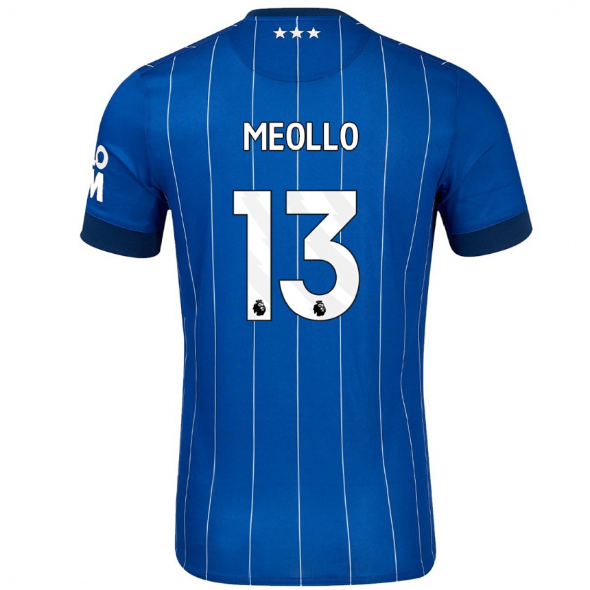 Herren Fußball Nina Meollo #13 Marineblau Heimtrikot Trikot 2024/25 T-Shirt Luxemburg