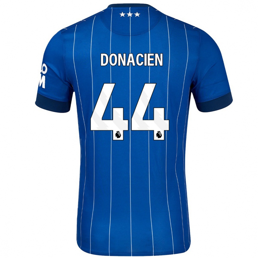 Herren Fußball Janoi Donacien #44 Marineblau Heimtrikot Trikot 2024/25 T-Shirt Luxemburg