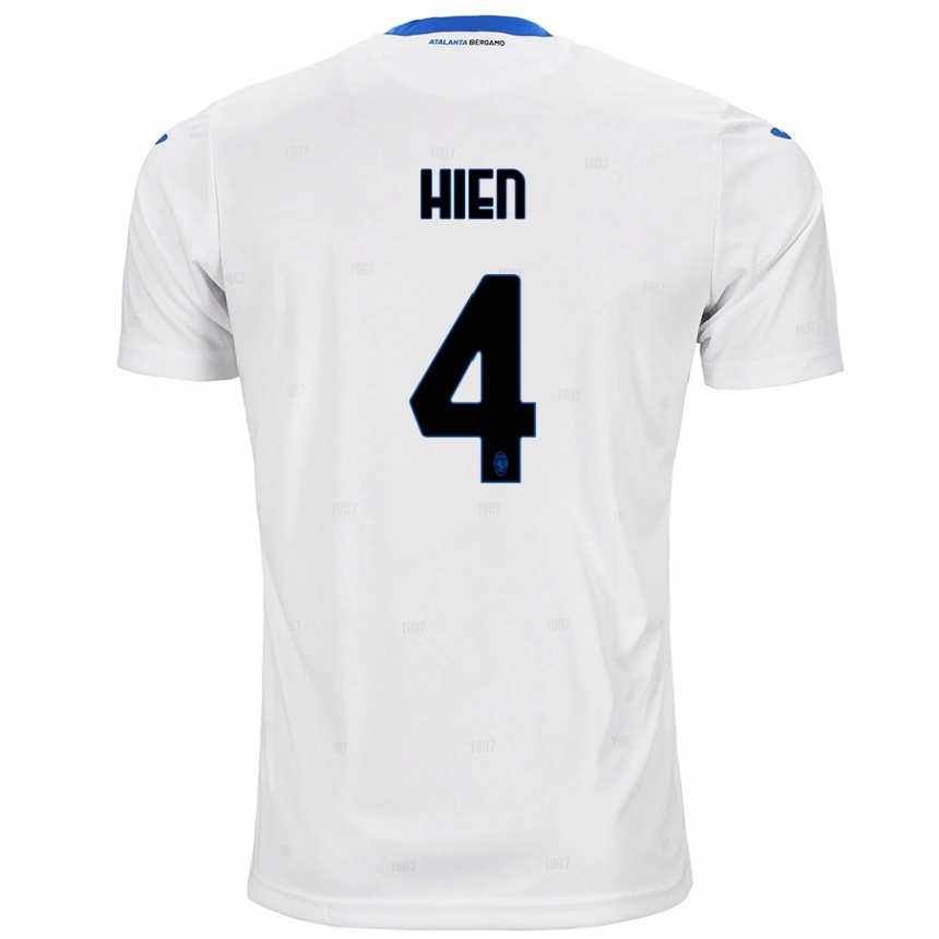 Herren Fußball Isak Hien #4 Weiß Auswärtstrikot Trikot 2024/25 T-Shirt Luxemburg