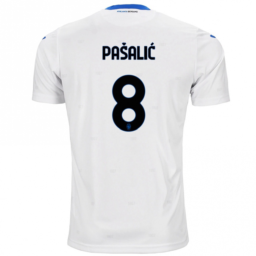 Herren Fußball Mario Pasalic #8 Weiß Auswärtstrikot Trikot 2024/25 T-Shirt Luxemburg