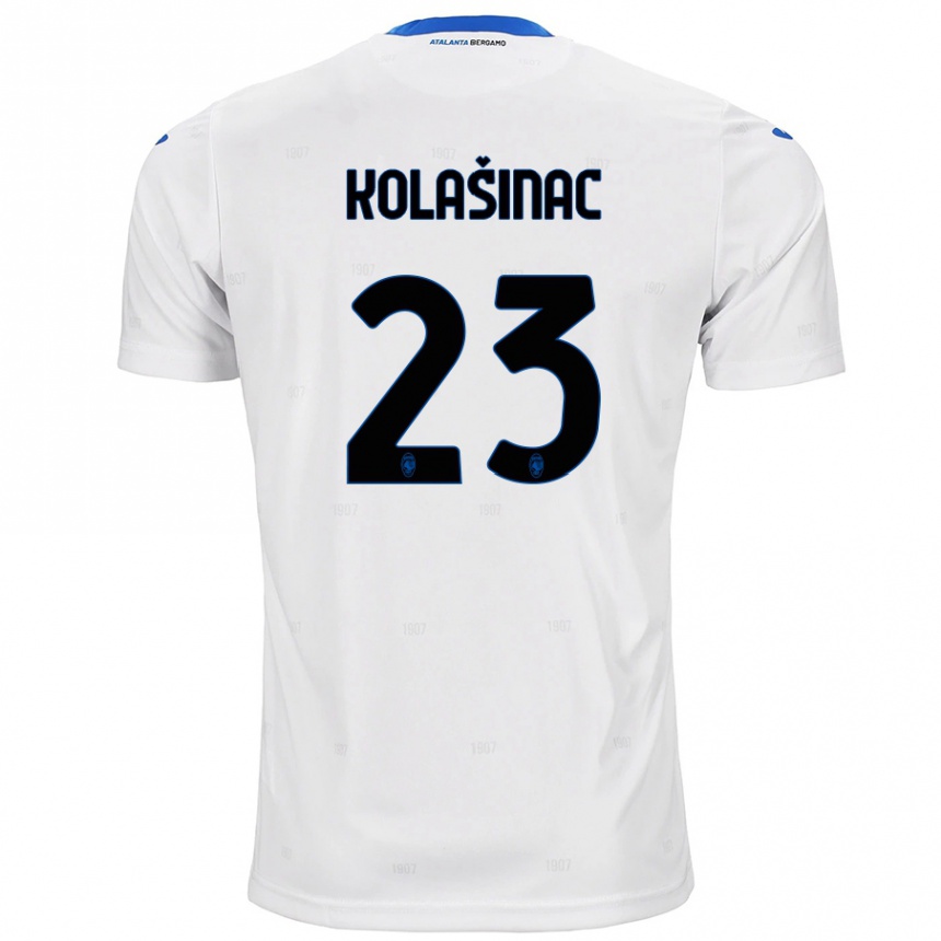 Herren Fußball Sead Kolasinac #23 Weiß Auswärtstrikot Trikot 2024/25 T-Shirt Luxemburg