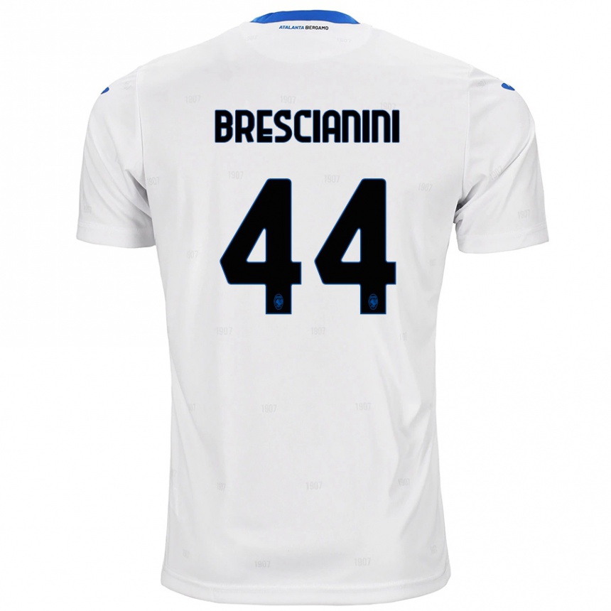 Herren Fußball Marco Brescianini #44 Weiß Auswärtstrikot Trikot 2024/25 T-Shirt Luxemburg