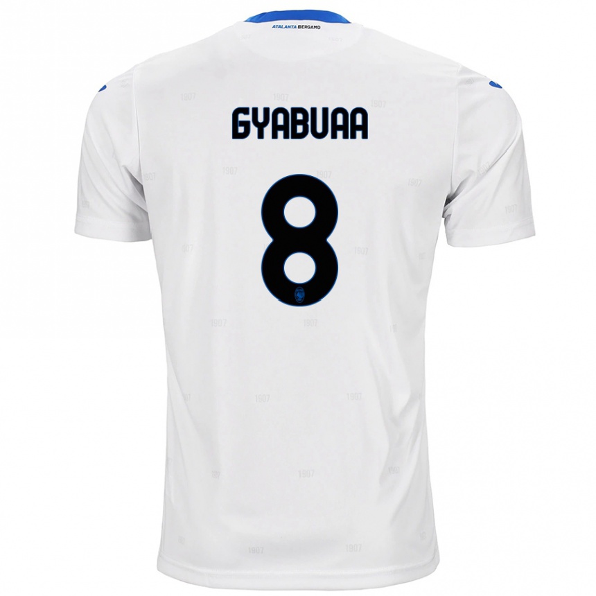 Herren Fußball Emmanuel Gyabuaa #8 Weiß Auswärtstrikot Trikot 2024/25 T-Shirt Luxemburg