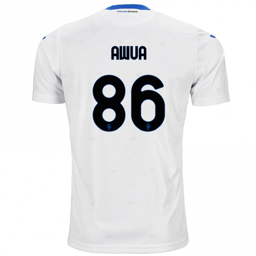 Herren Fußball Theophilus Awua #86 Weiß Auswärtstrikot Trikot 2024/25 T-Shirt Luxemburg